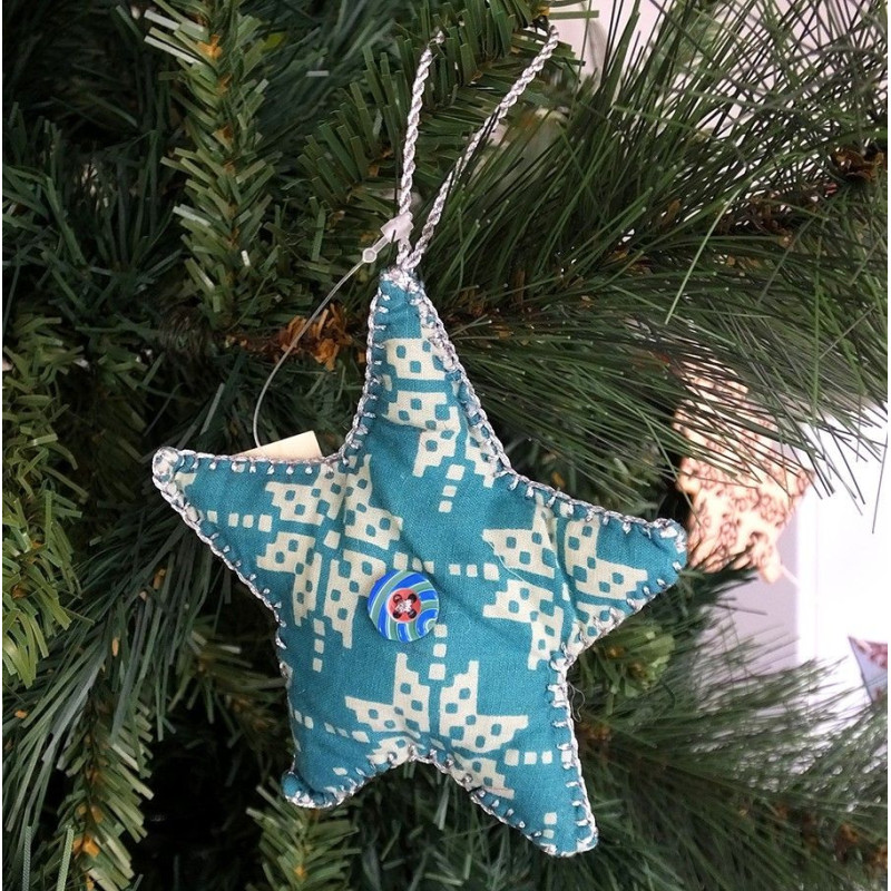 Colgante estrella tela