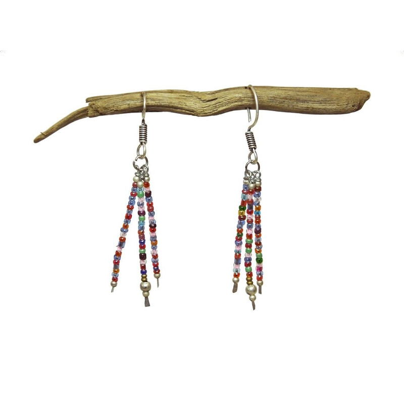 Pendientes tiras abalorios