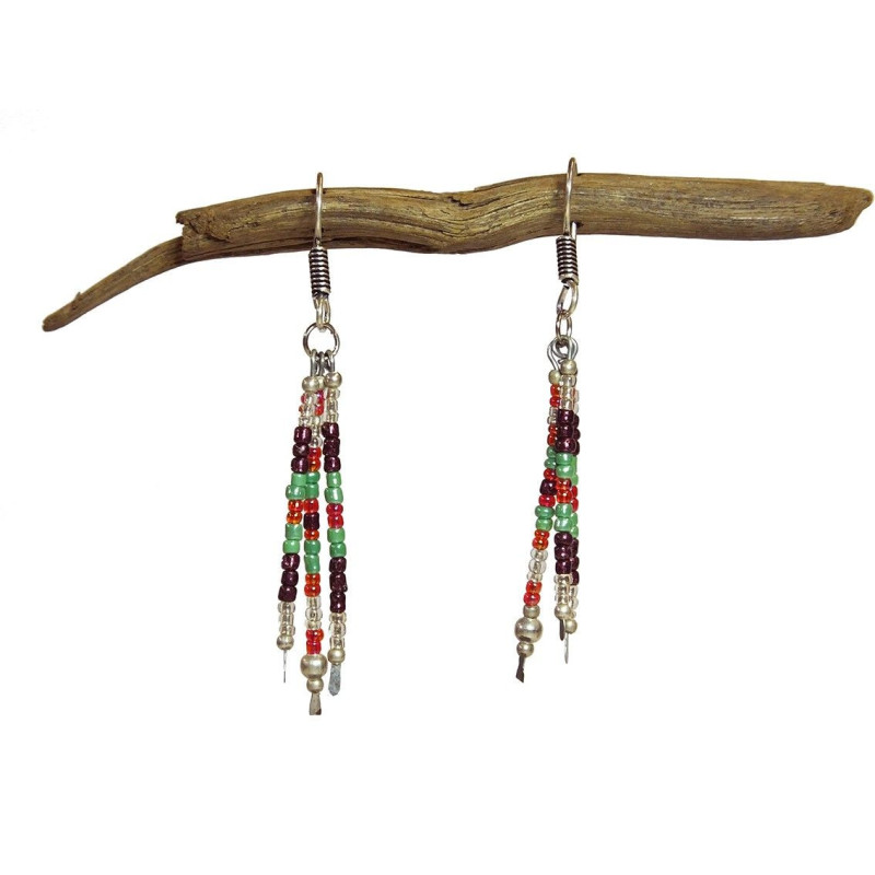 Pendientes tiras abalorios