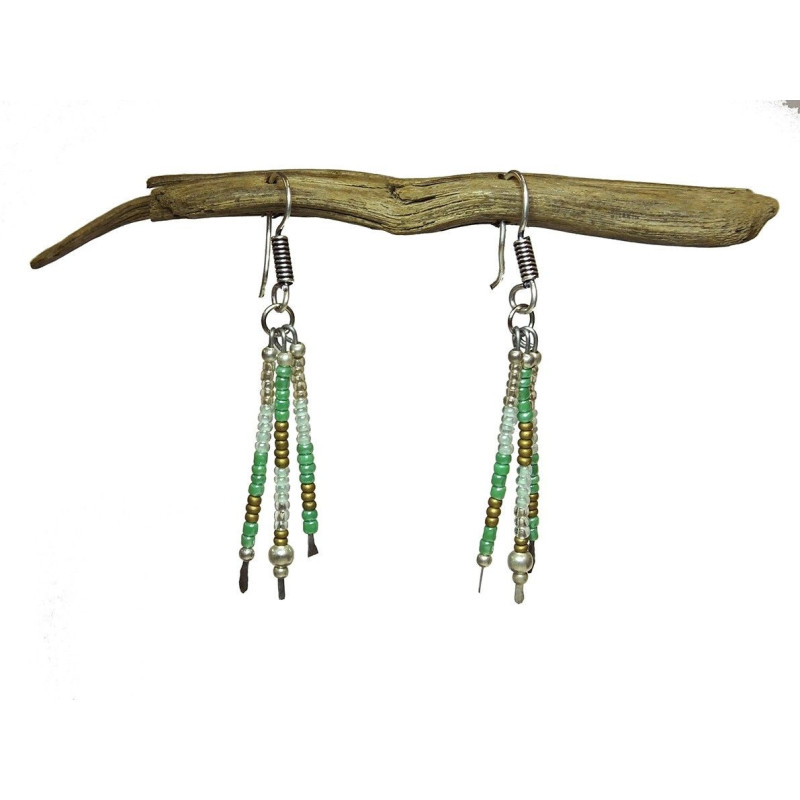 Pendientes tiras abalorios