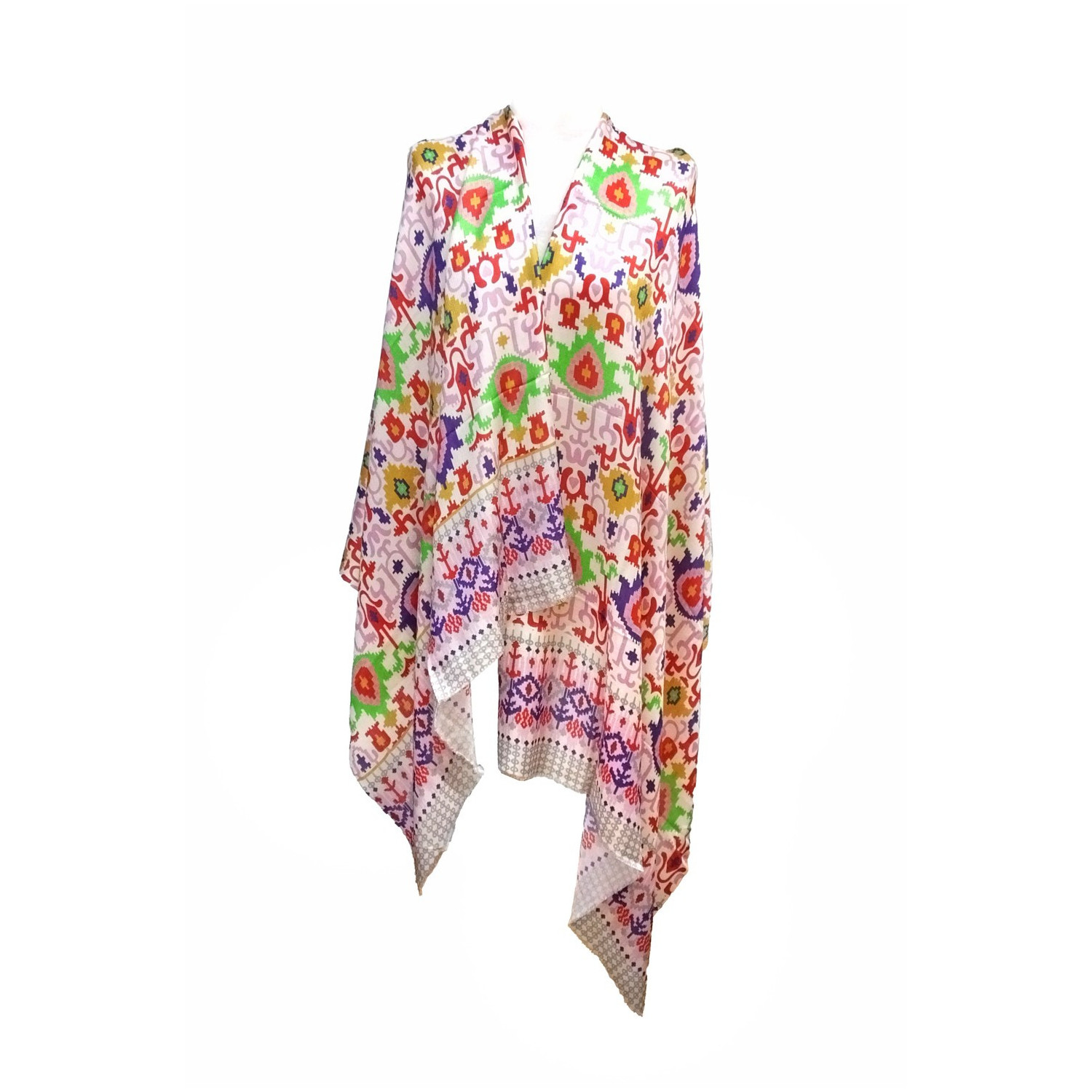 Fular estampado rosa