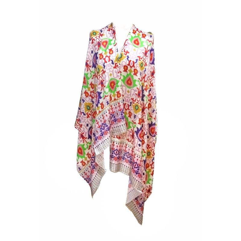 Fular estampado rosa