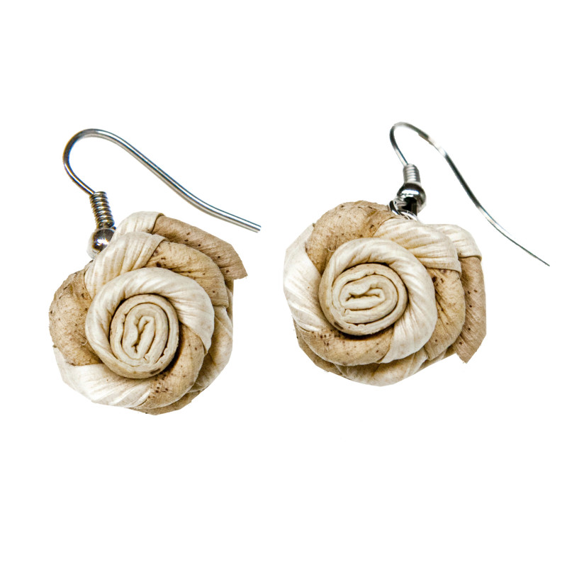 Pendientes rosa crockery