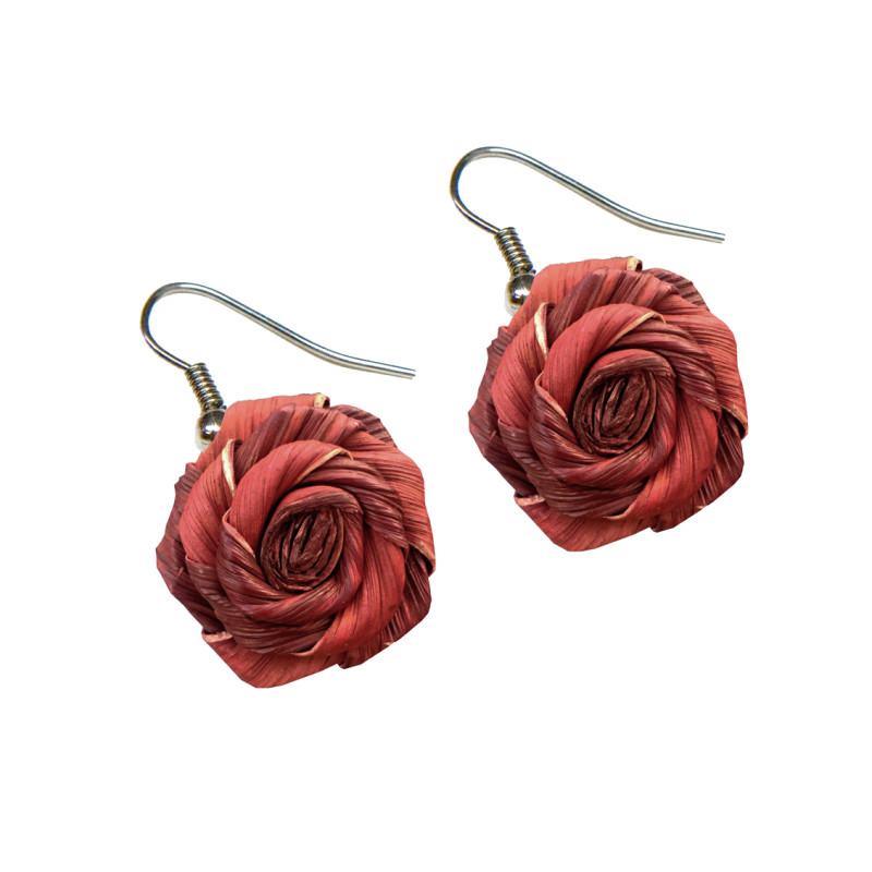 Pendientes rosa crockery