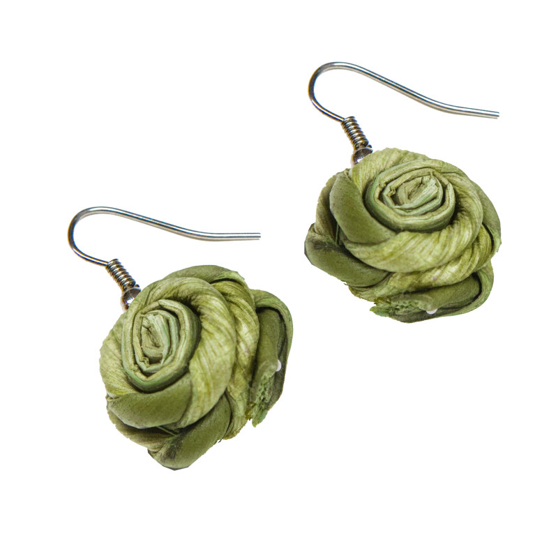 Pendientes rosa crockery