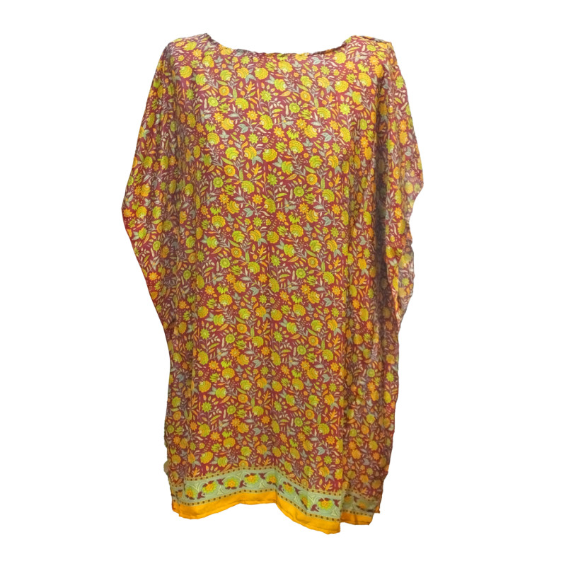 Vestido sari granate