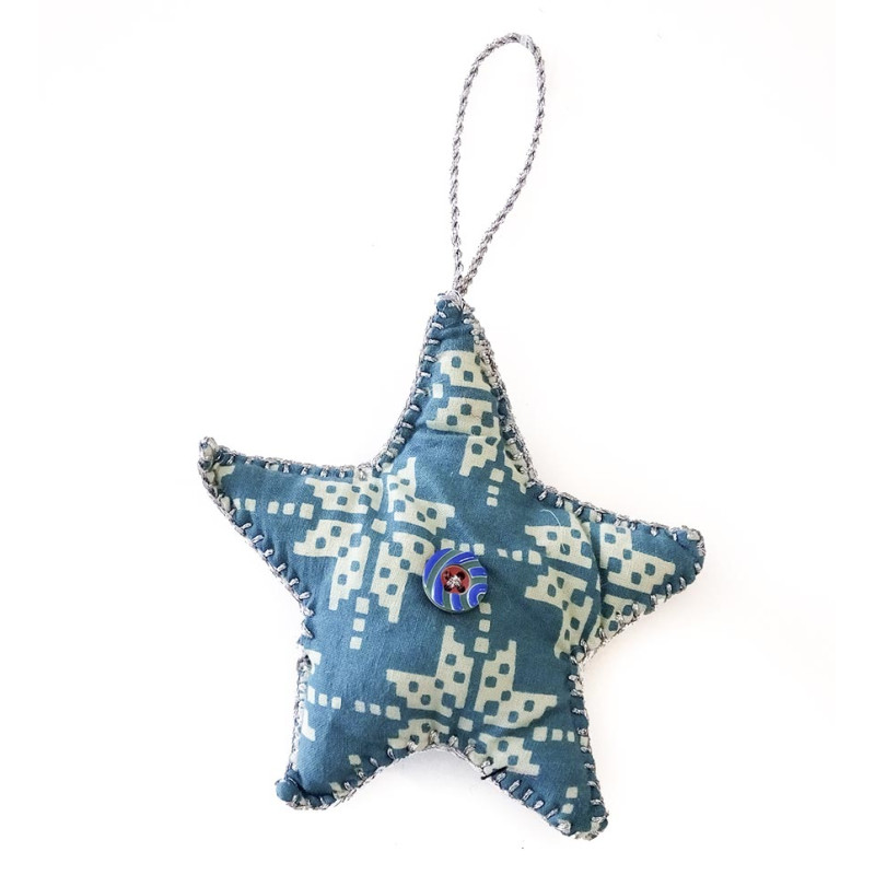Colgante estrella tela