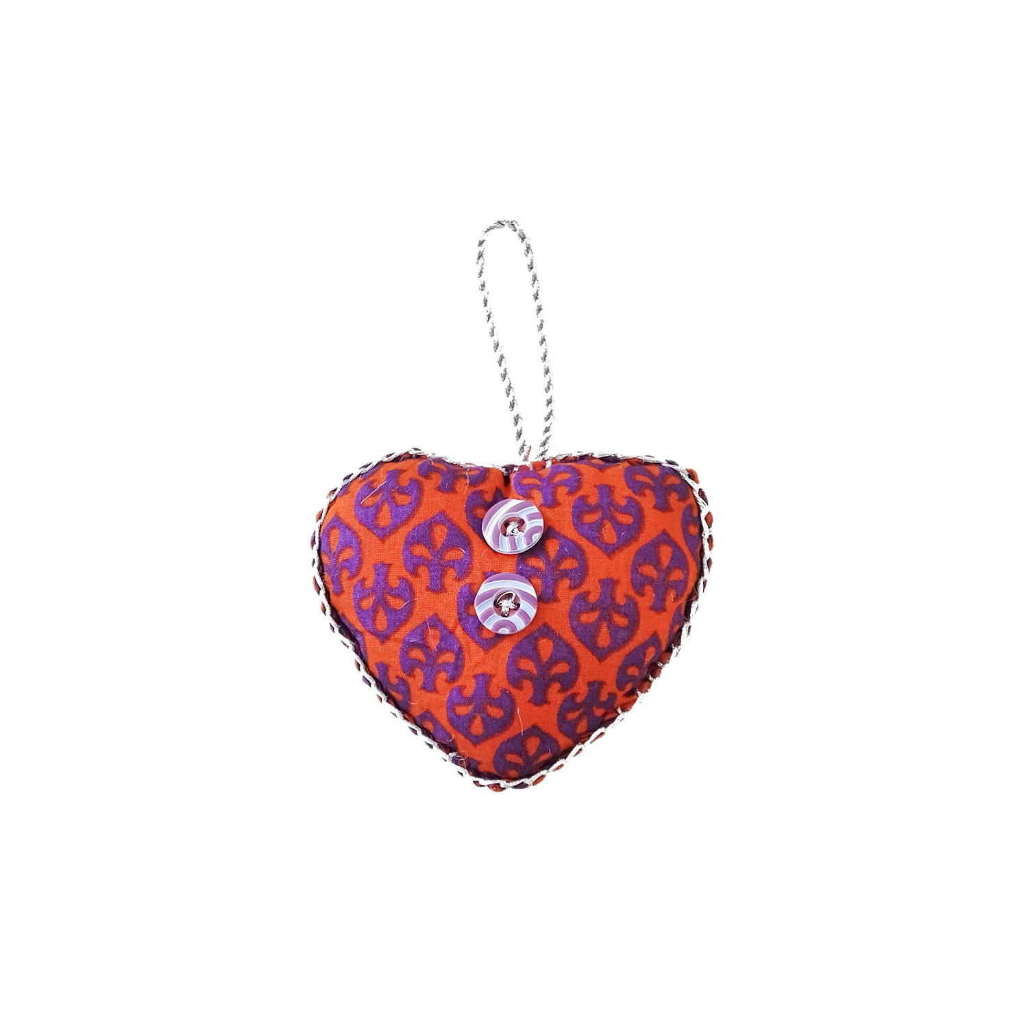 Colgante corazón tela