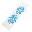 Marcapáginas de papel reciclado con diseño botánico de flores y hojas en color azul claro