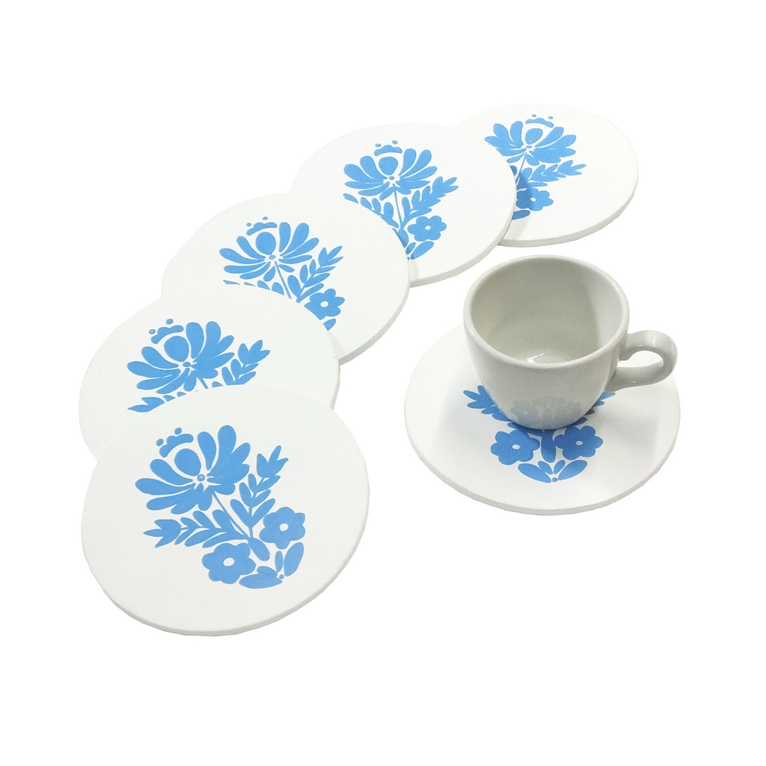 Set 6 Posavasos Azul claro