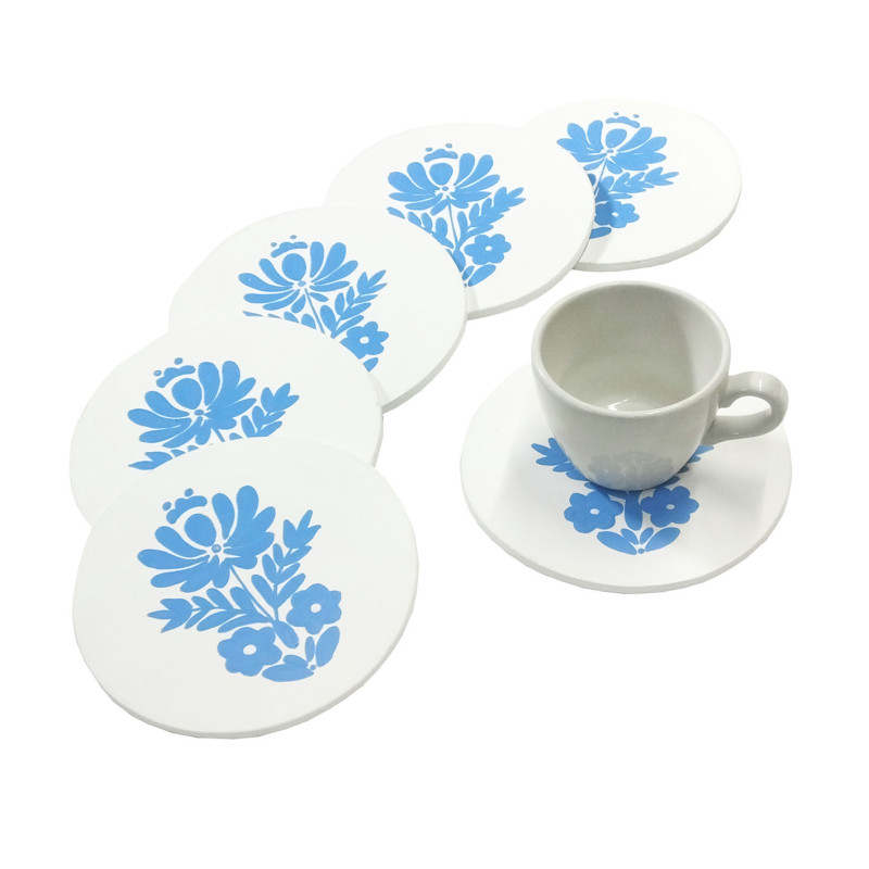 Set 6 Posavasos Azul claro