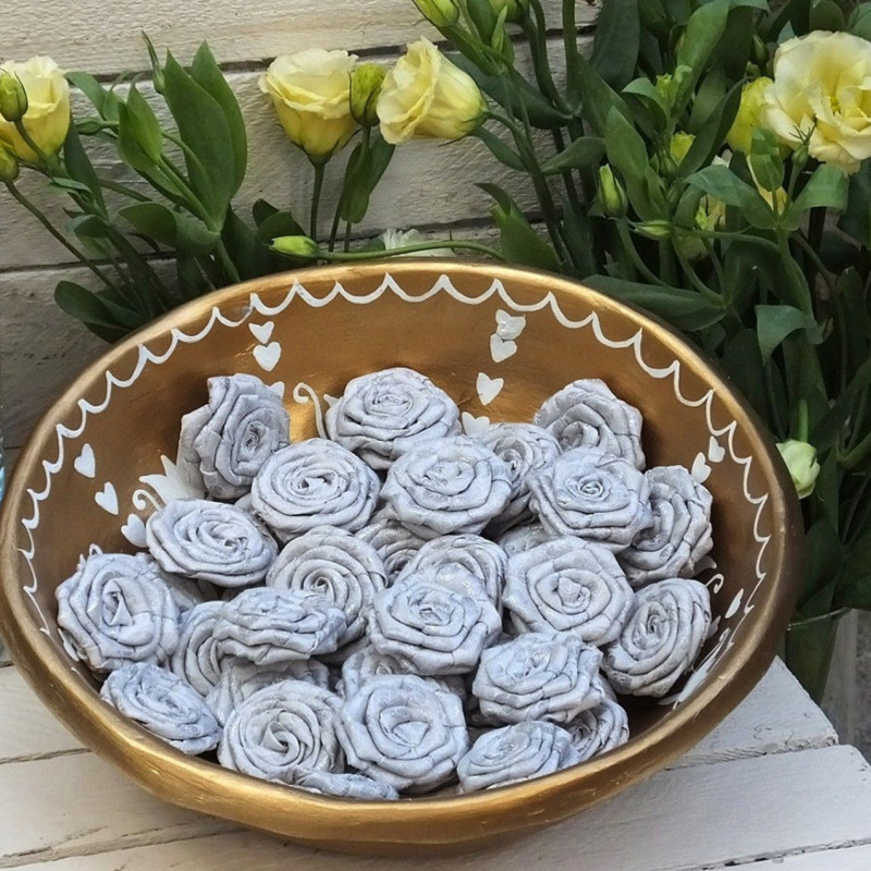 Broche rosas benares plata