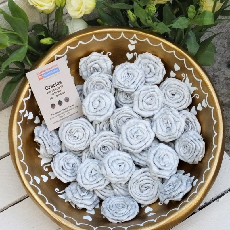 Broche rosas benares oro