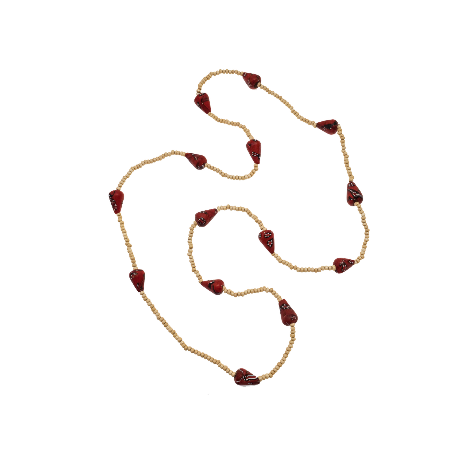 Collar abalorios madera