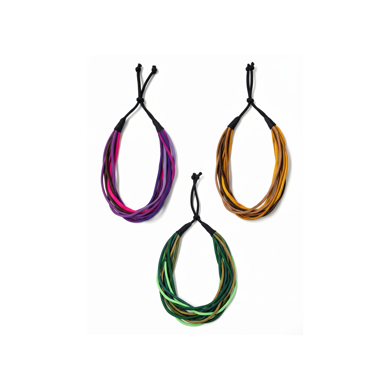 Collar cordones seda
