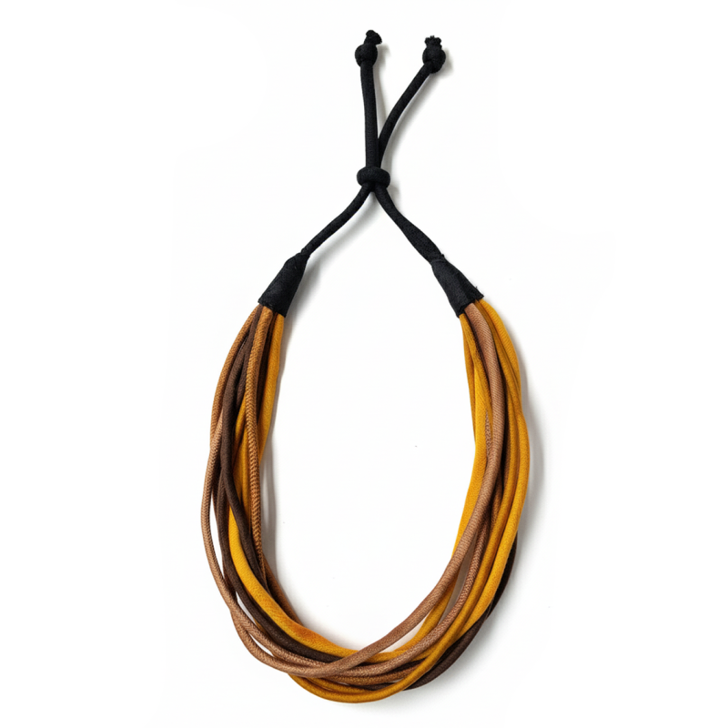 Collar cordones seda