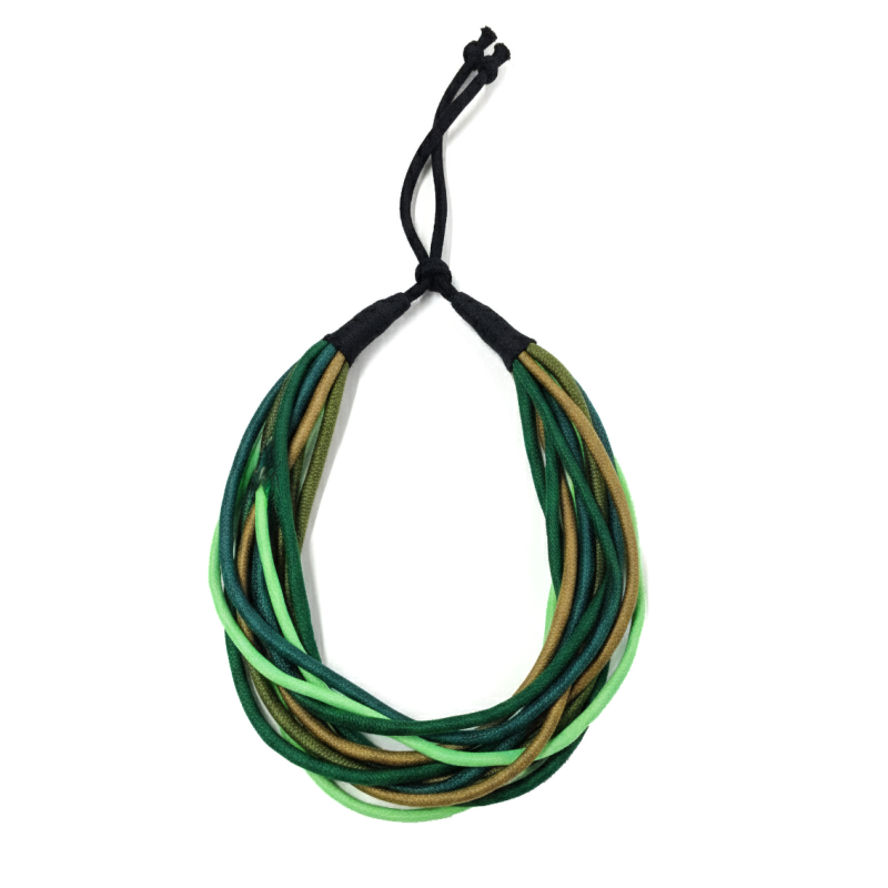 Collar cordones seda