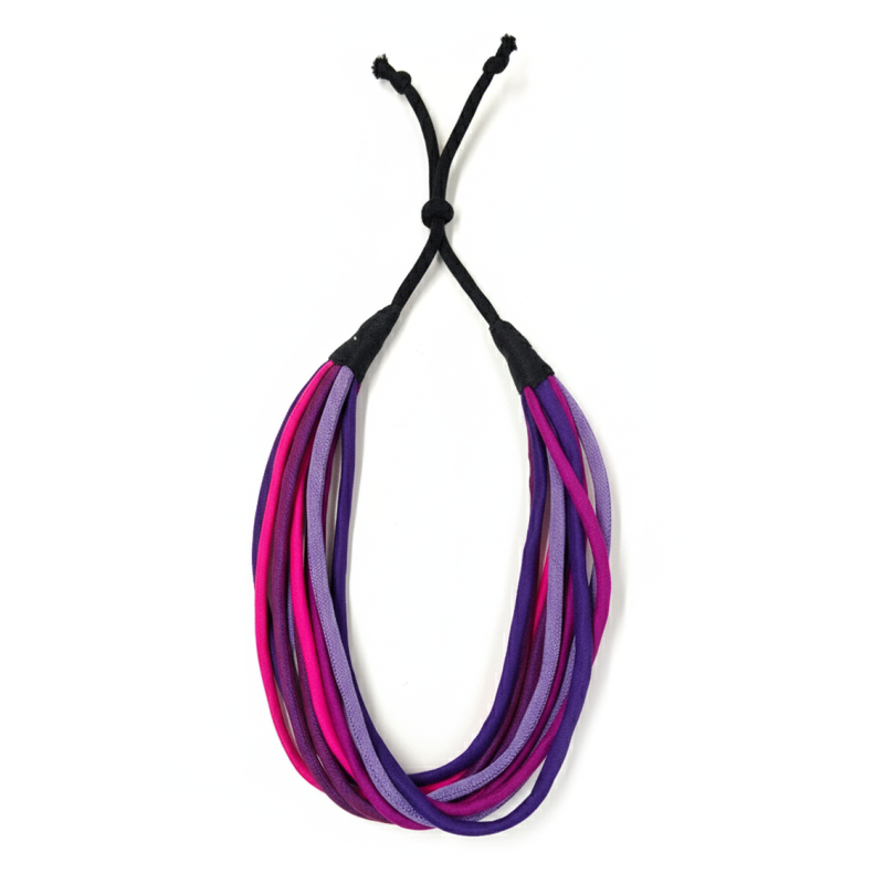 Collar cordones seda