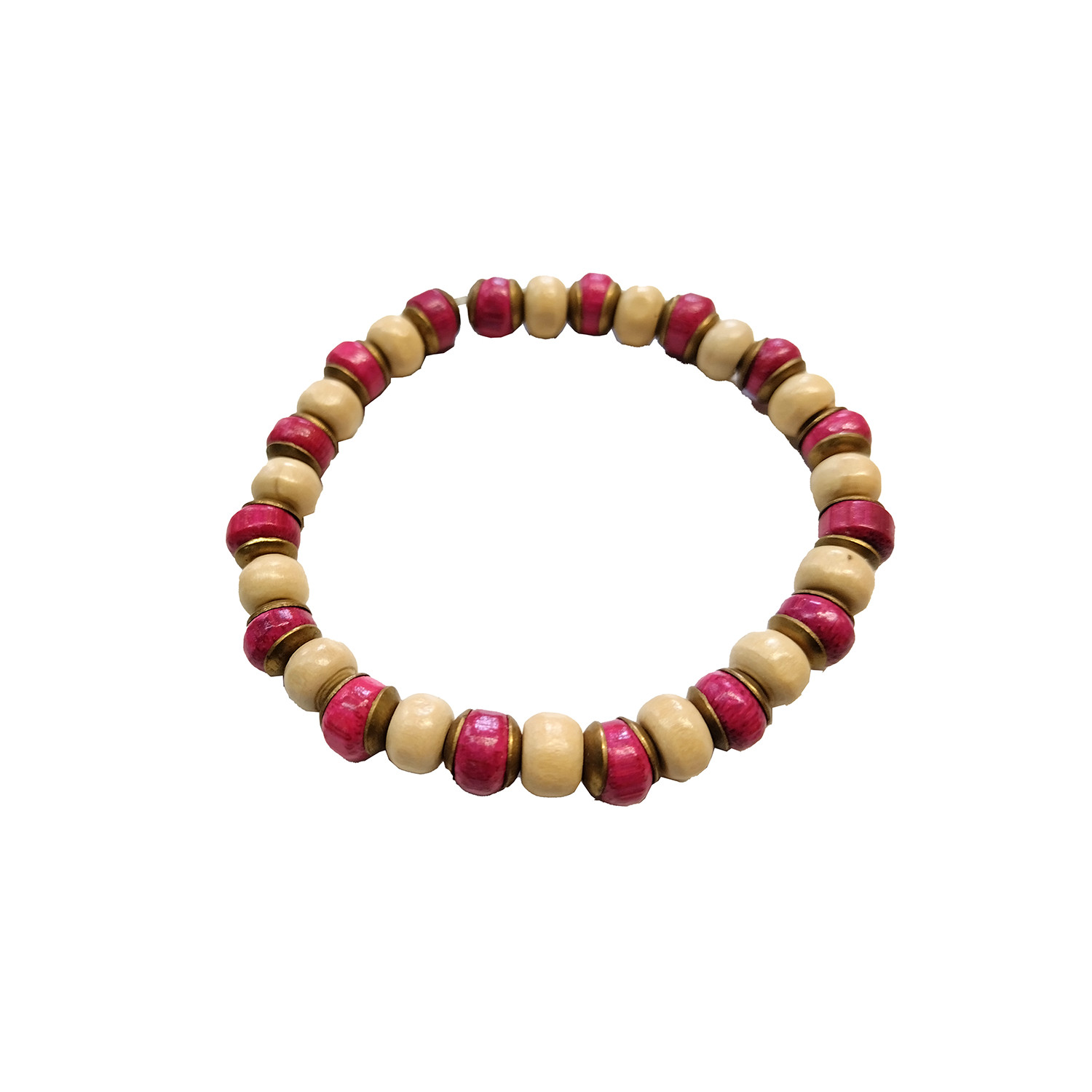Pulsera cuentas madera