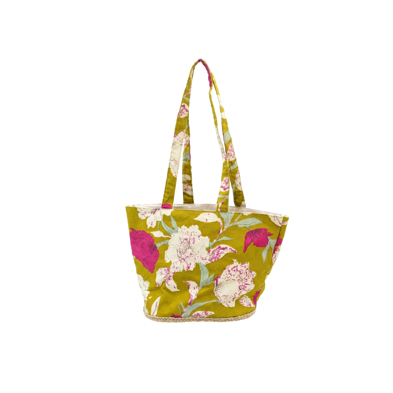 Bolso estampado yute pistacho