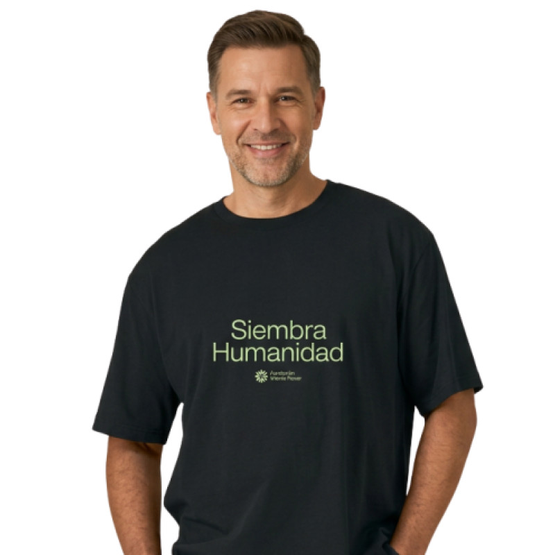 Camiseta hombre Siembra Humanidad negro
