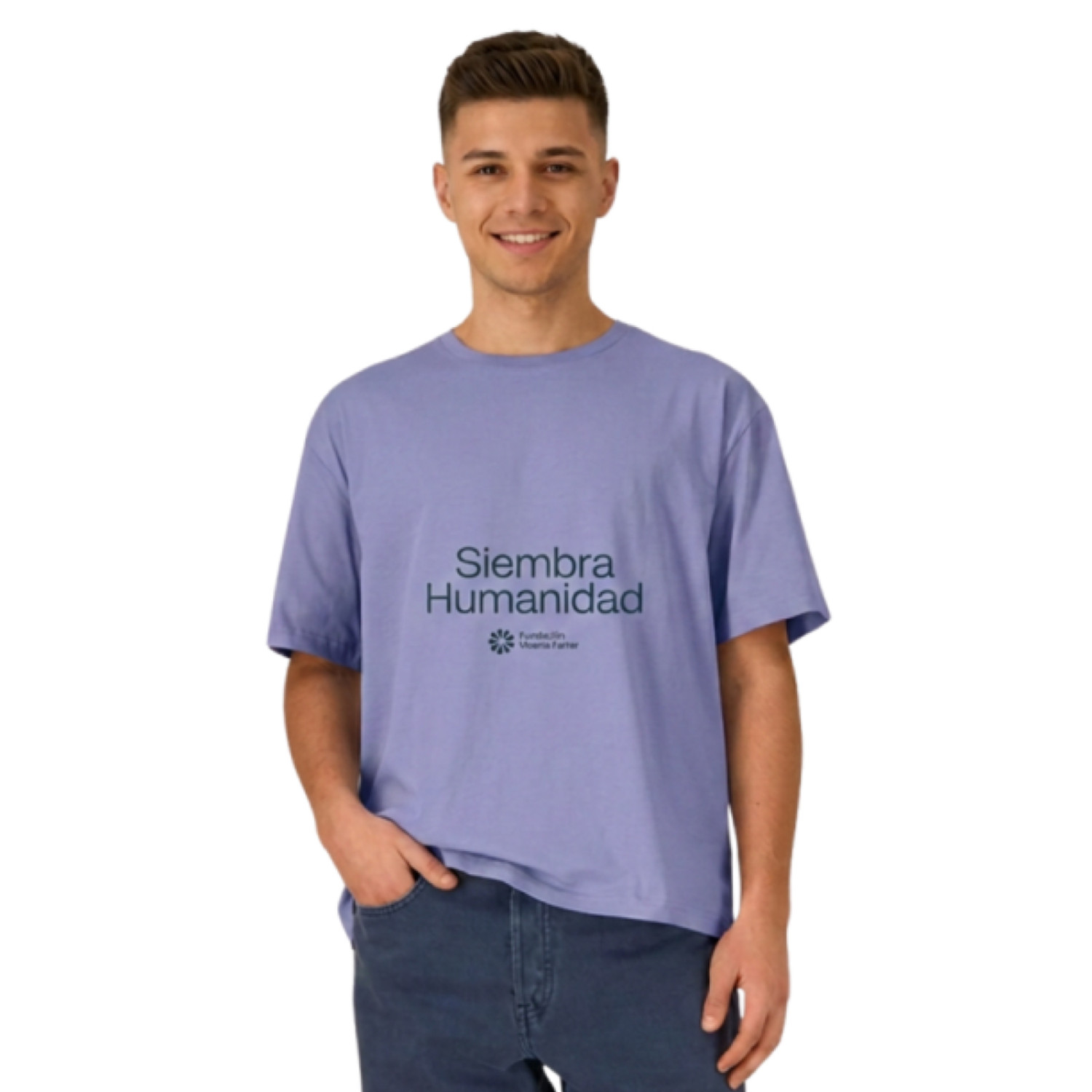 Camiseta hombre Siembra Humanidad violeta