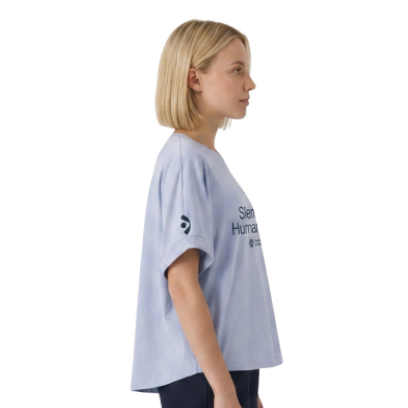 Camiseta mujer Siembra Humanidad azul claro