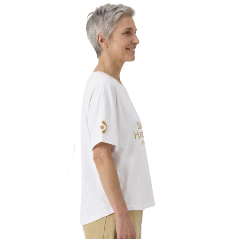 Camiseta mujer Siembra Humanidad blanca
