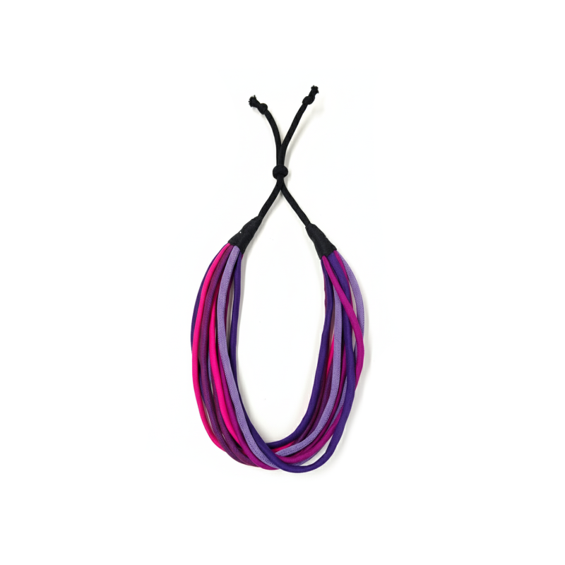 Collar cordones seda