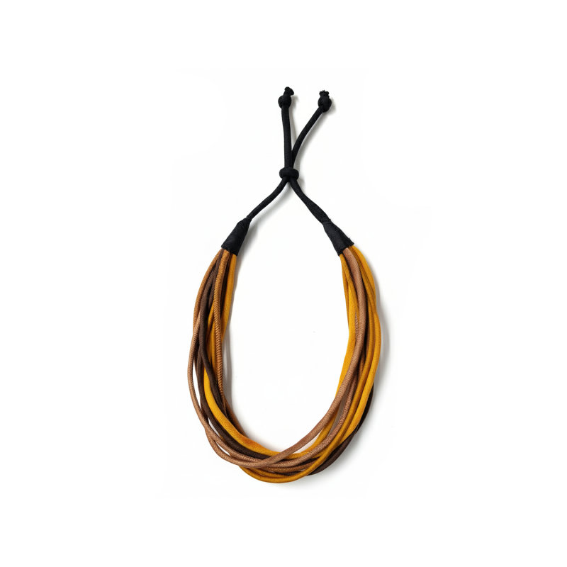 Collar cordones seda