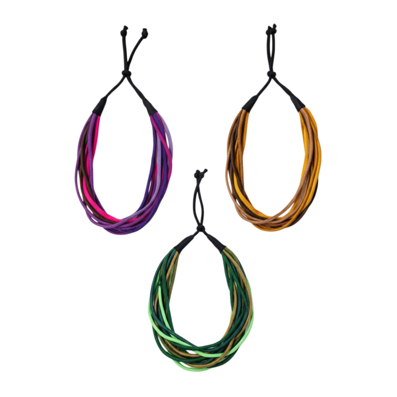 Collar cordones seda