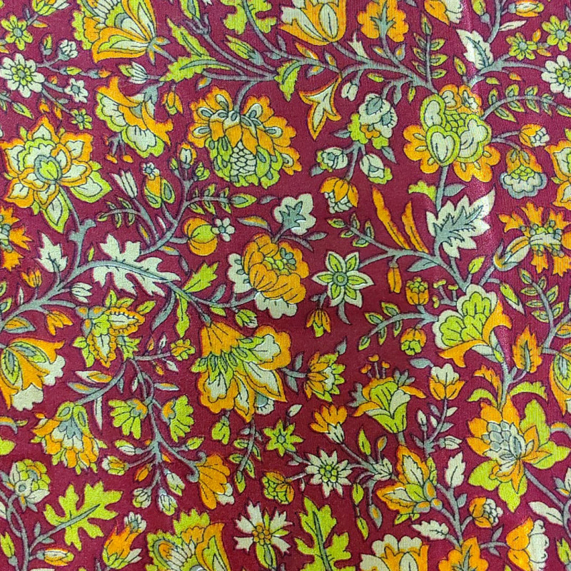 Vestido sari granate