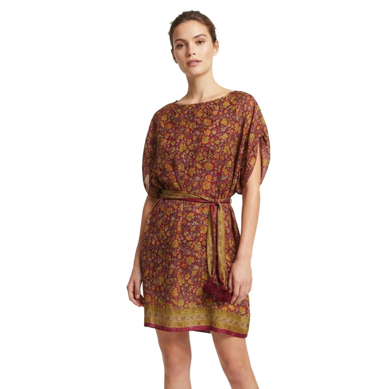 Vestido sari granate