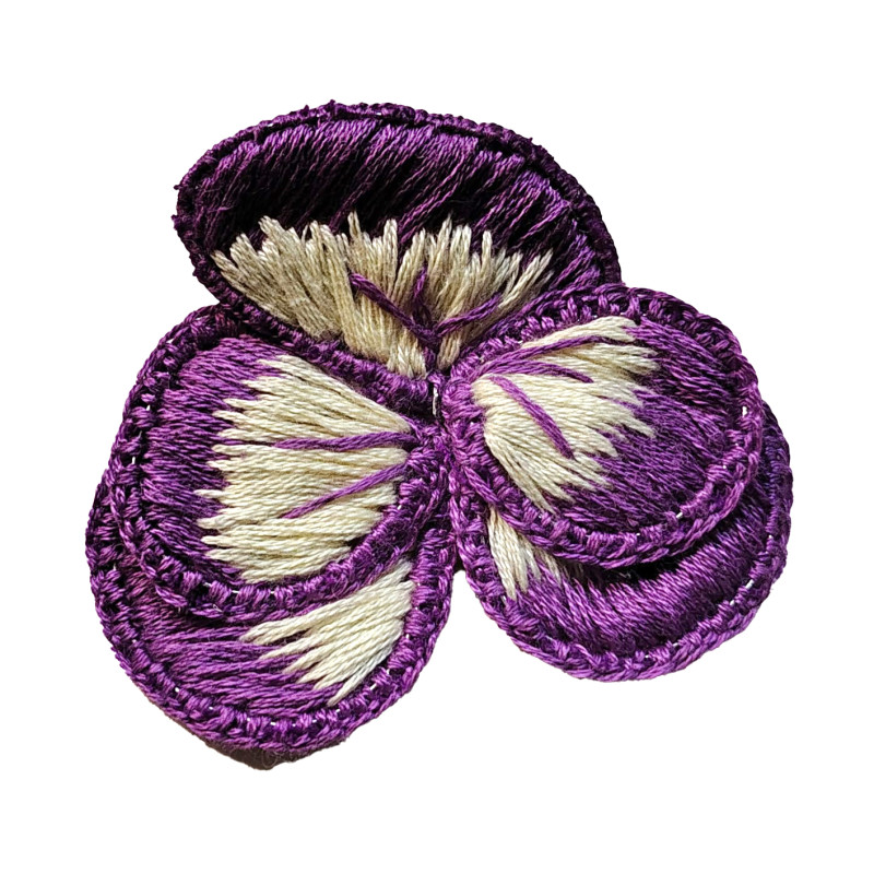 Broches Flor Bordada