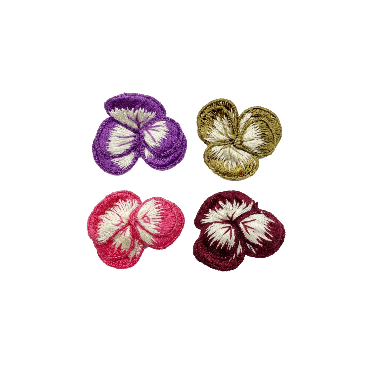Broches Flor Bordada