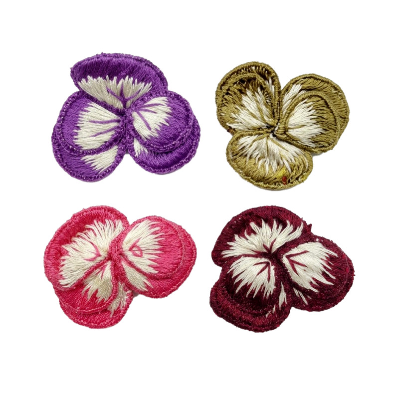 Broches Flor Bordada